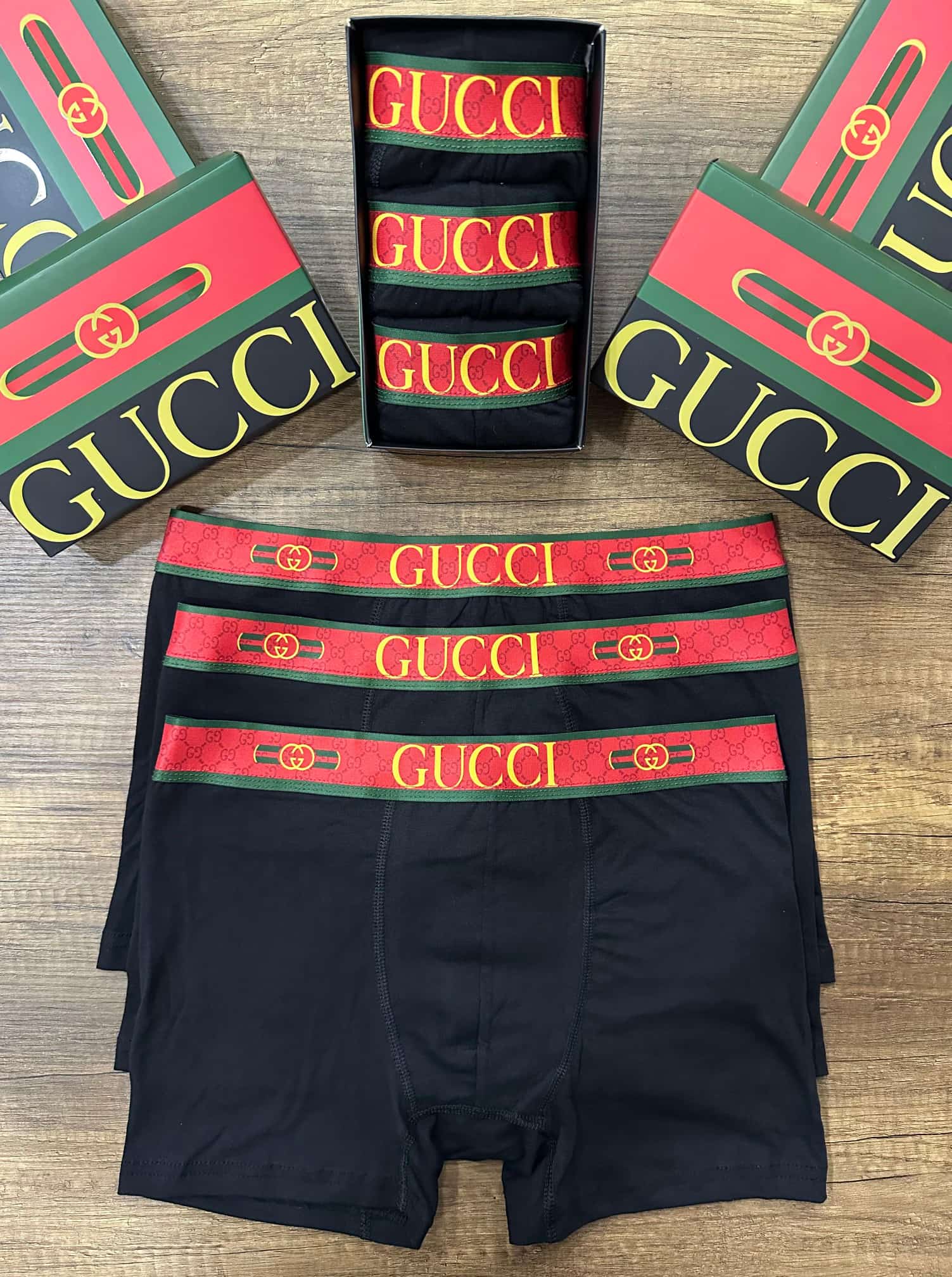 Gucci Erkek Boxer 3’lü Premium Set