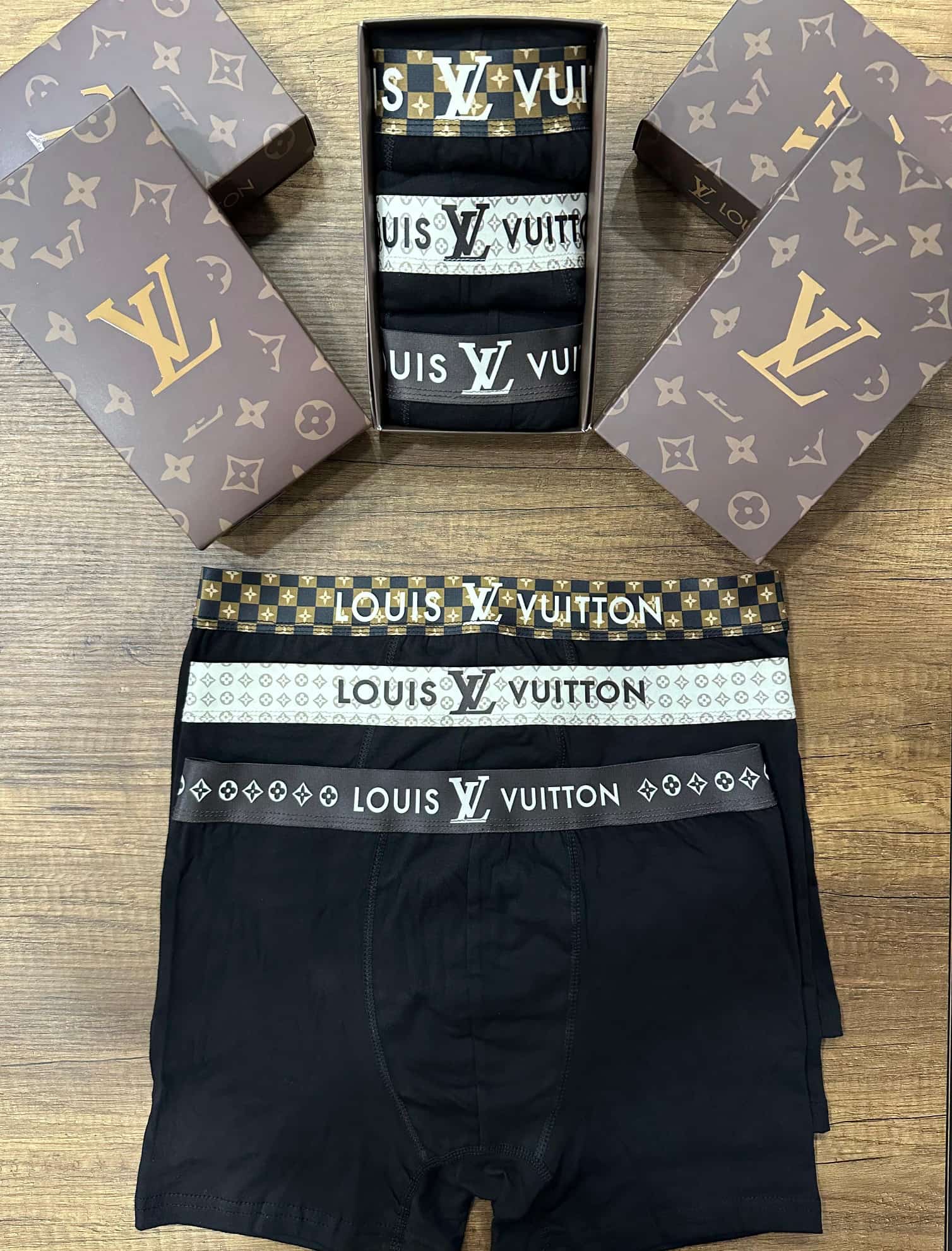 Louis Vuitton Erkek Boxer 3’lü Set
